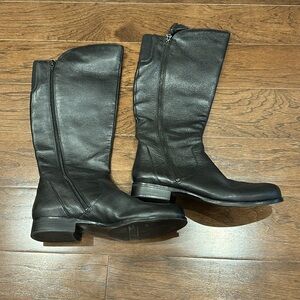 Naturalizer black leather boots - size 9